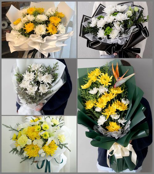 山东青岛莱西市店埠镇中菜湾庄村白事花束代送